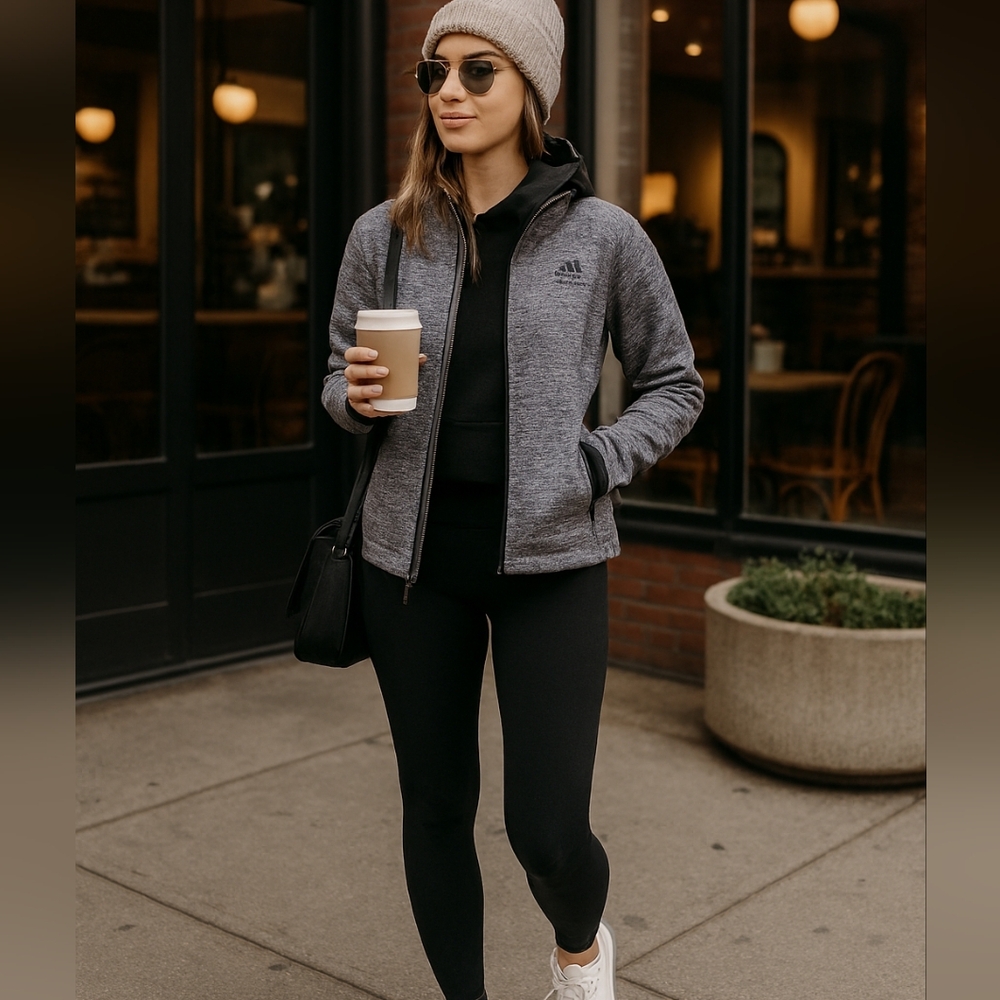 The North Face black and gray Heathered jacket women's Size SP